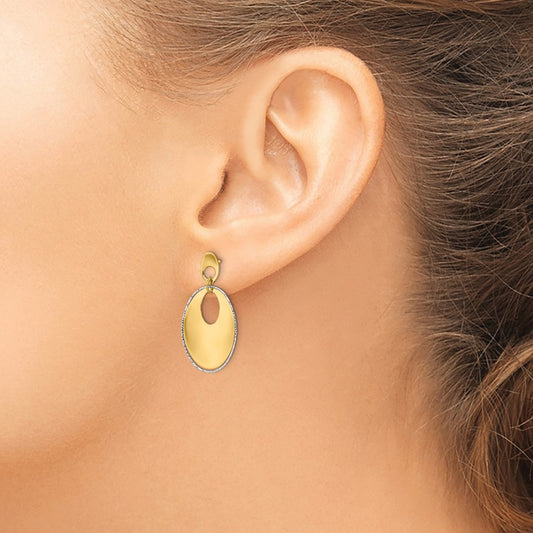 Polished Textured Post Dangle Earrings — Leslie's — photo set
