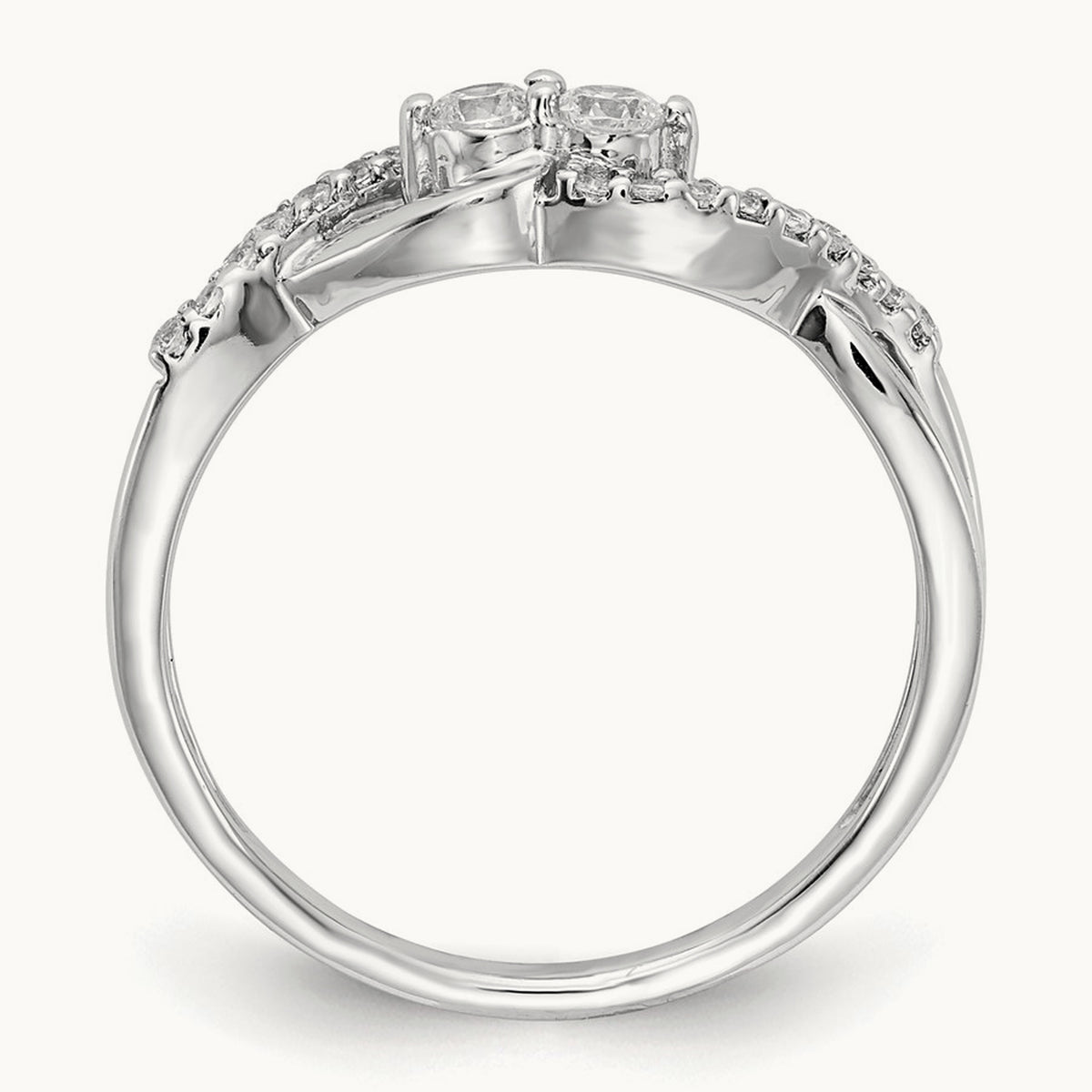 Diamond Fancy Ring, 14K White Gold