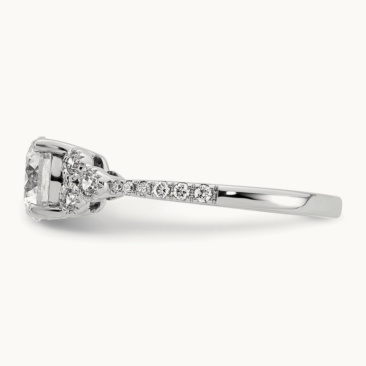 Round Semi-Mount Engagement Ring — 1 ct, 7