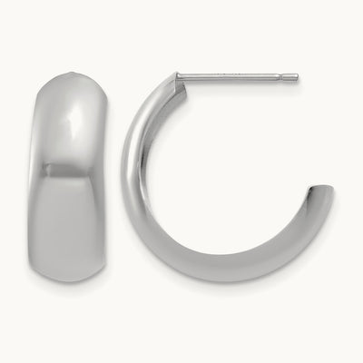 Hoop Earrings, 14K White Gold