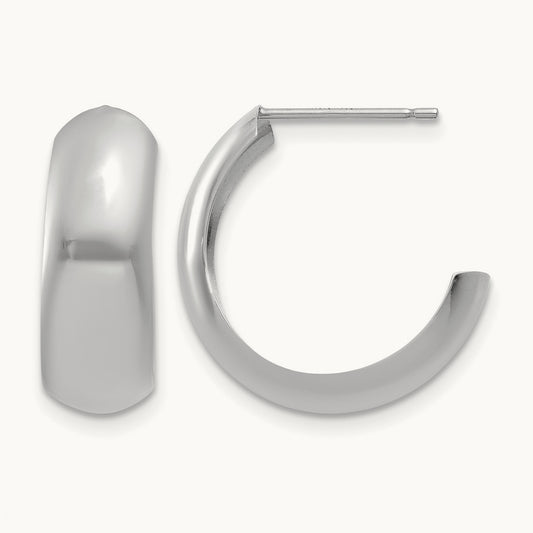 Hoop Earrings, 14K White Gold