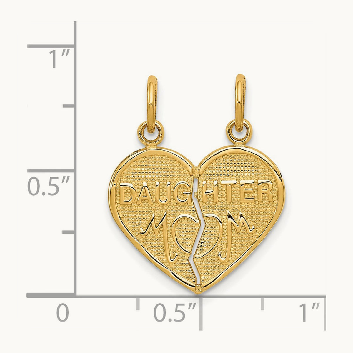 Break-apart MOM-DAUGHTER Charm, 14K