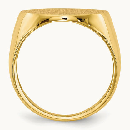 Open Back Mens Signet Ring — photo set