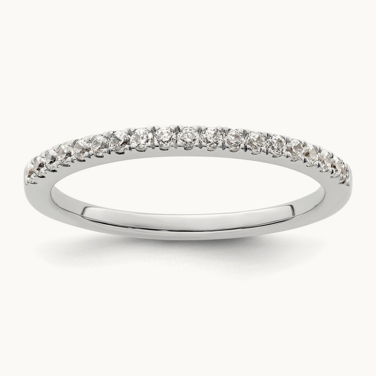Diamond Wedding Band, 14K White Gold