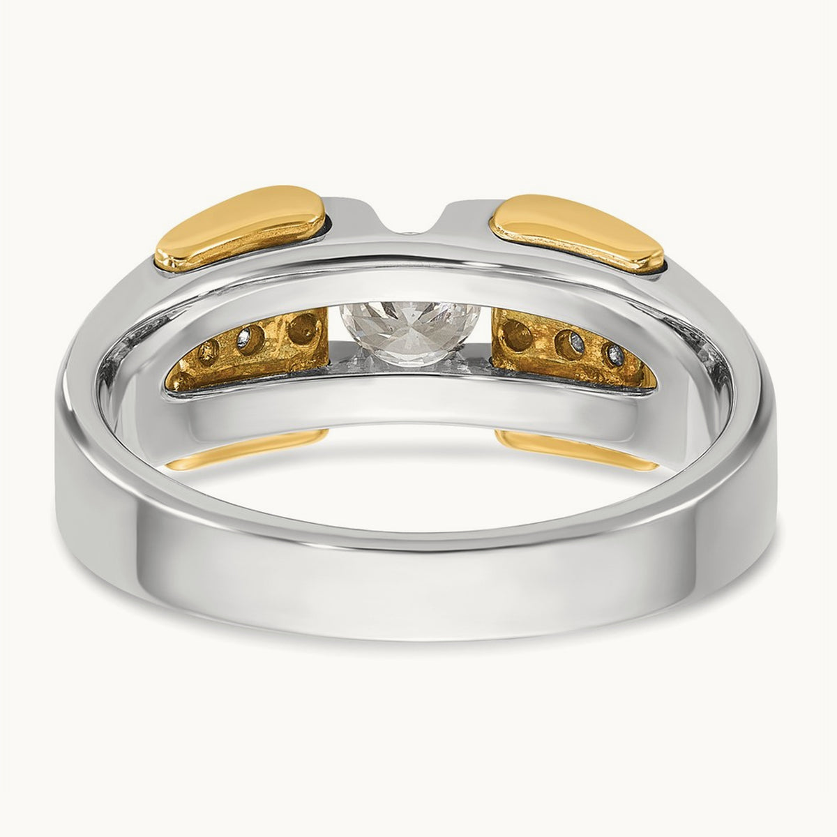 IBGoodman Men's Diamond Complete Ring, 14K Two-tone