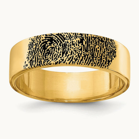 Fingerprint Ring, 10K Yellow Gold