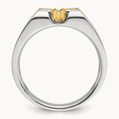 IBGoodman Men's Diamond Complete Ring, 14K Two-tone