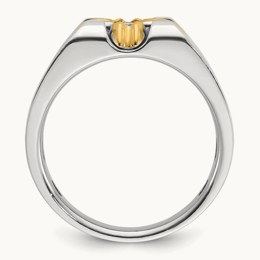 IBGoodman Men's Diamond Complete Ring, 14K Two-tone