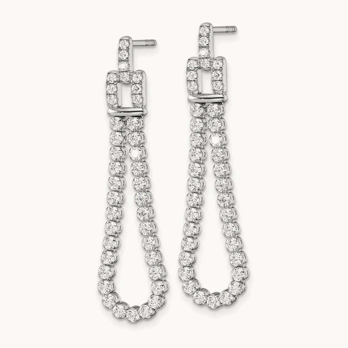 Dangle Loop Post Earrings, 1.50 ct tw Lab-Grown Diamond