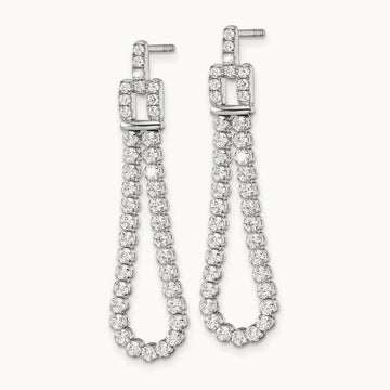 Dangle Loop Post Earrings, 1.50 ct tw Lab-Grown Diamond
