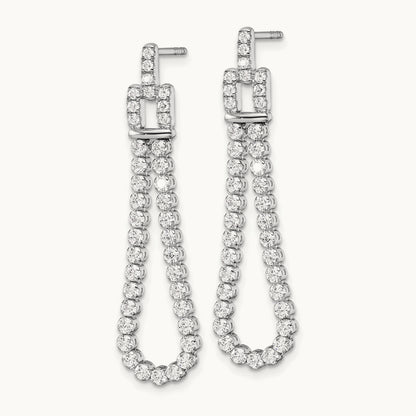 Dangle Loop Post Earrings, 1.50 ct tw Lab-Grown Diamond
