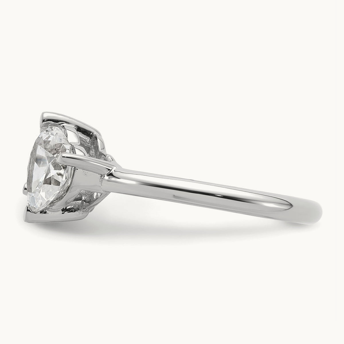 Round & Heart 2 Stone Engagement Ring, 2.00 ct tw Lab-Grown Diamond — 14K White Gold
