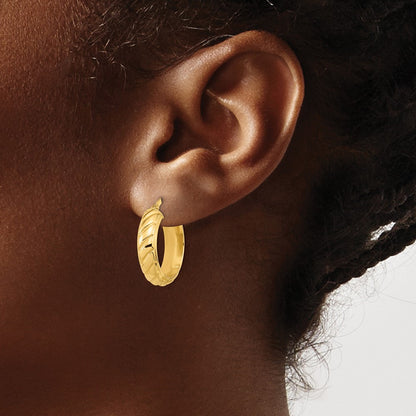 Polished Fancy Hoops — 20.5mm