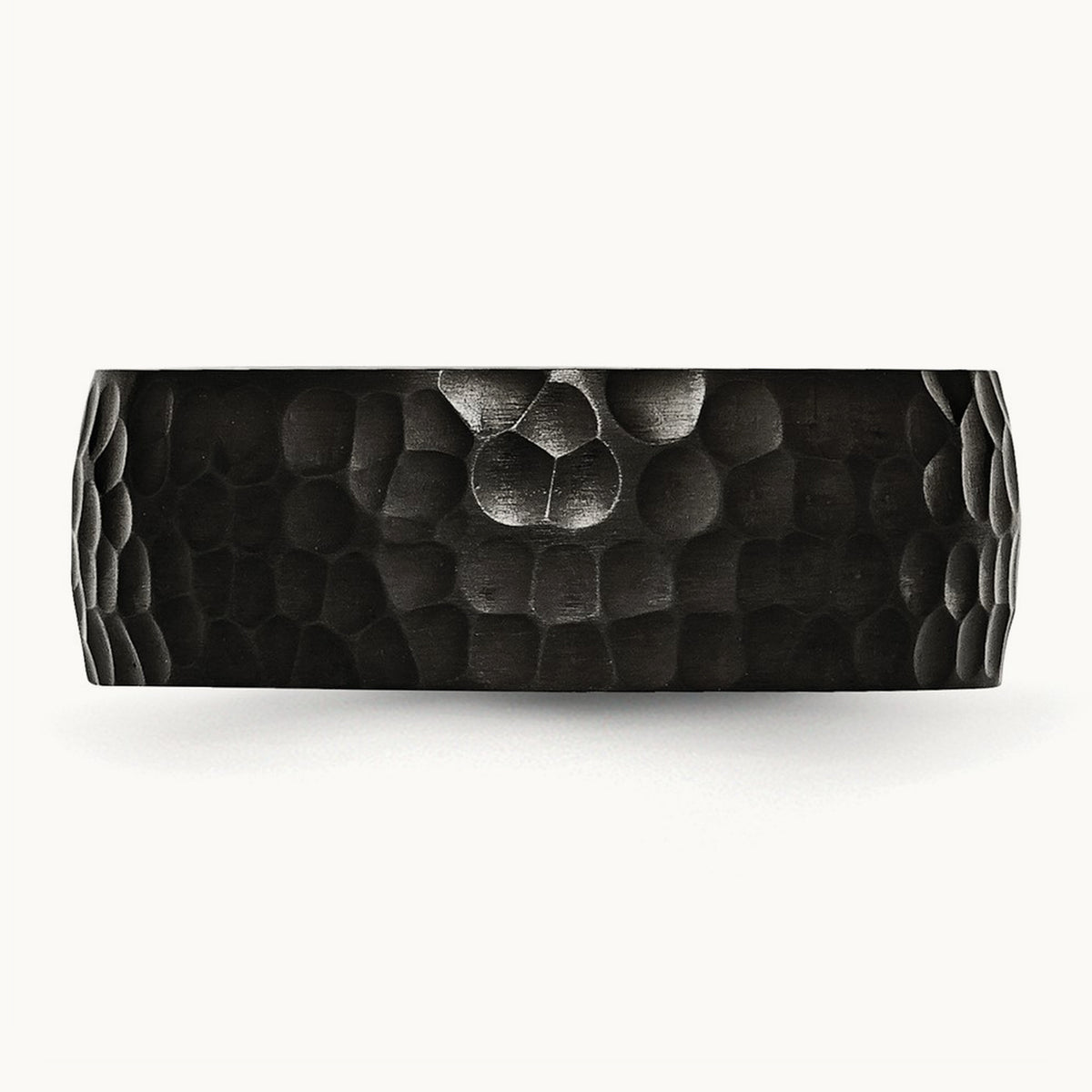Brushed and Polished Hammered Black IP-plated Band — photo set