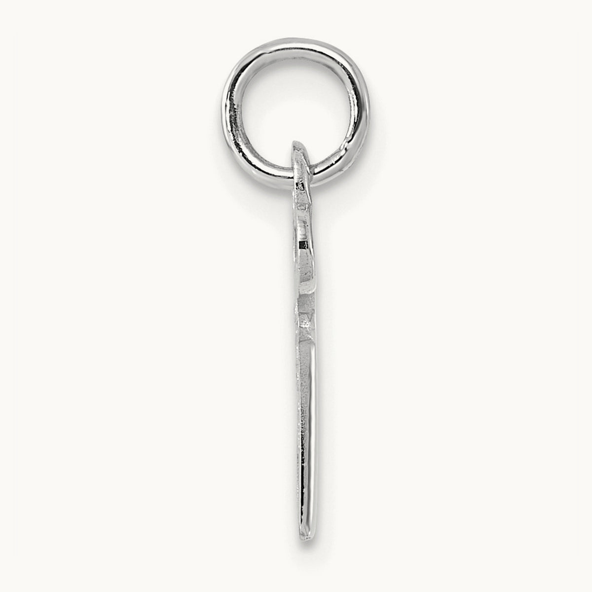 Key Initial Charm — 14K White Gold, T