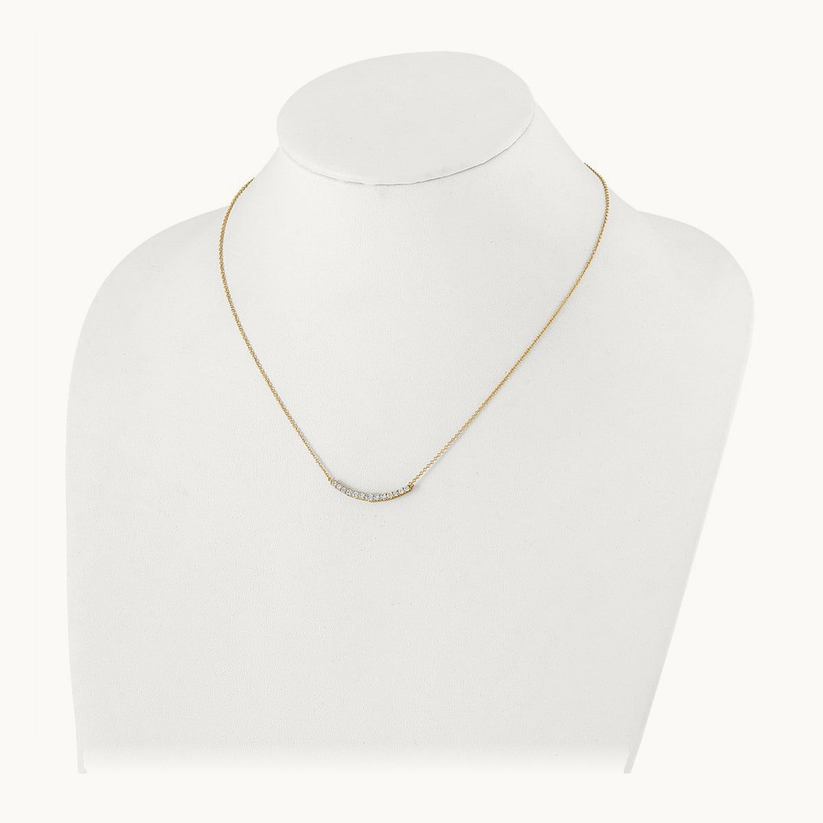 TO Fashion Bar Necklace, 0.50 ct tw Lab-Grown Diamond — 14K Yellow Gold