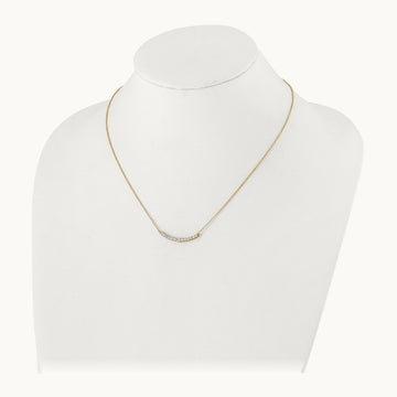 TO Fashion Bar Necklace, 0.50 ct tw Lab-Grown Diamond — 14K Yellow Gold