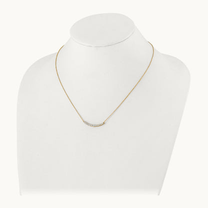 TO Fashion Bar Necklace, 0.50 ct tw Lab-Grown Diamond — 14K Yellow Gold