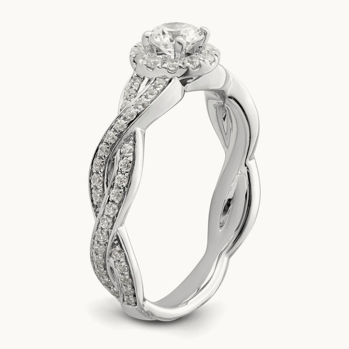 Round Engagement Ring, 0.75 ct tw