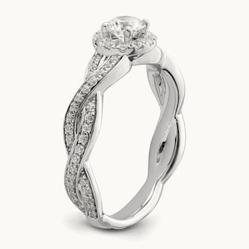 Round Engagement Ring, 0.75 ct tw