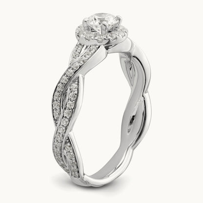 Round Engagement Ring, 0.75 ct tw