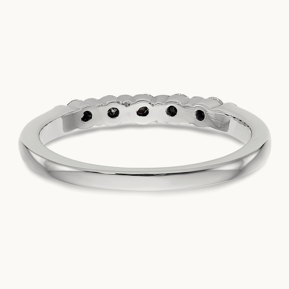5-Stone Diamond Band, 14K White Gold