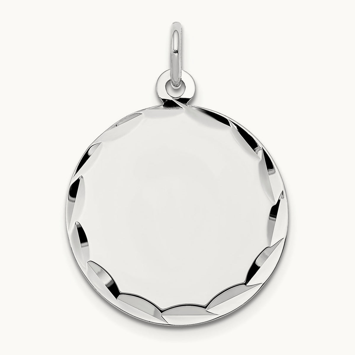 Etched .027 Gauge Engraveable Round Disc Charm — 27mm