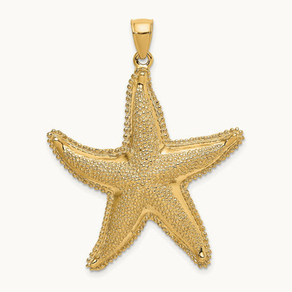 Textured Starfish Charm — 42mm