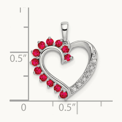 Ruby and Diamond Heart Pendant — photo set