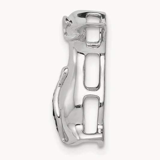 Black Diamond Penguins Chain Slide, 14K White Gold