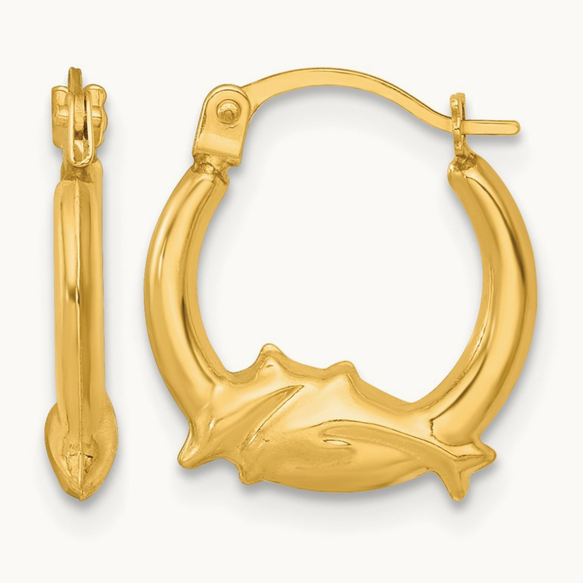 Polished Dolphins Hoop Earrings — photo set