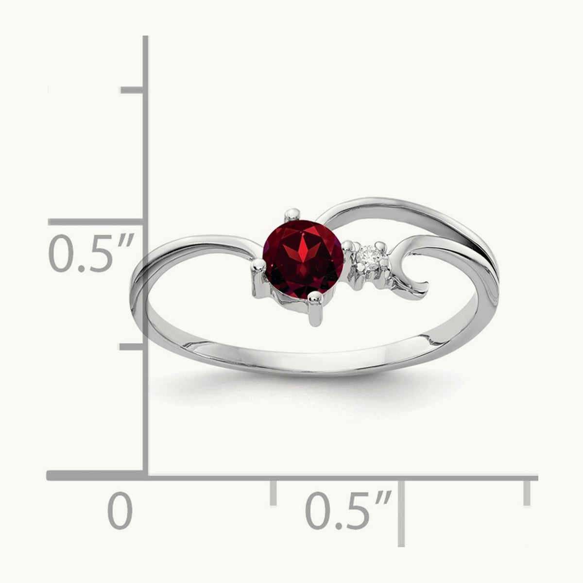 Garnet AA Diamond ring — photo set