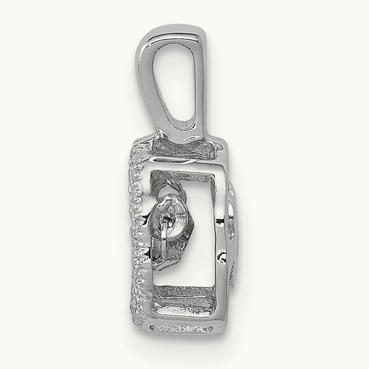1/10ct. Vibrant Moving Diamond Pendant, 14K White Gold