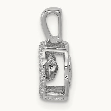 1/10ct. Vibrant Moving Diamond Pendant, 14K White Gold