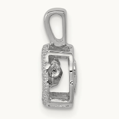 1/10ct. Vibrant Moving Diamond Pendant, 14K White Gold