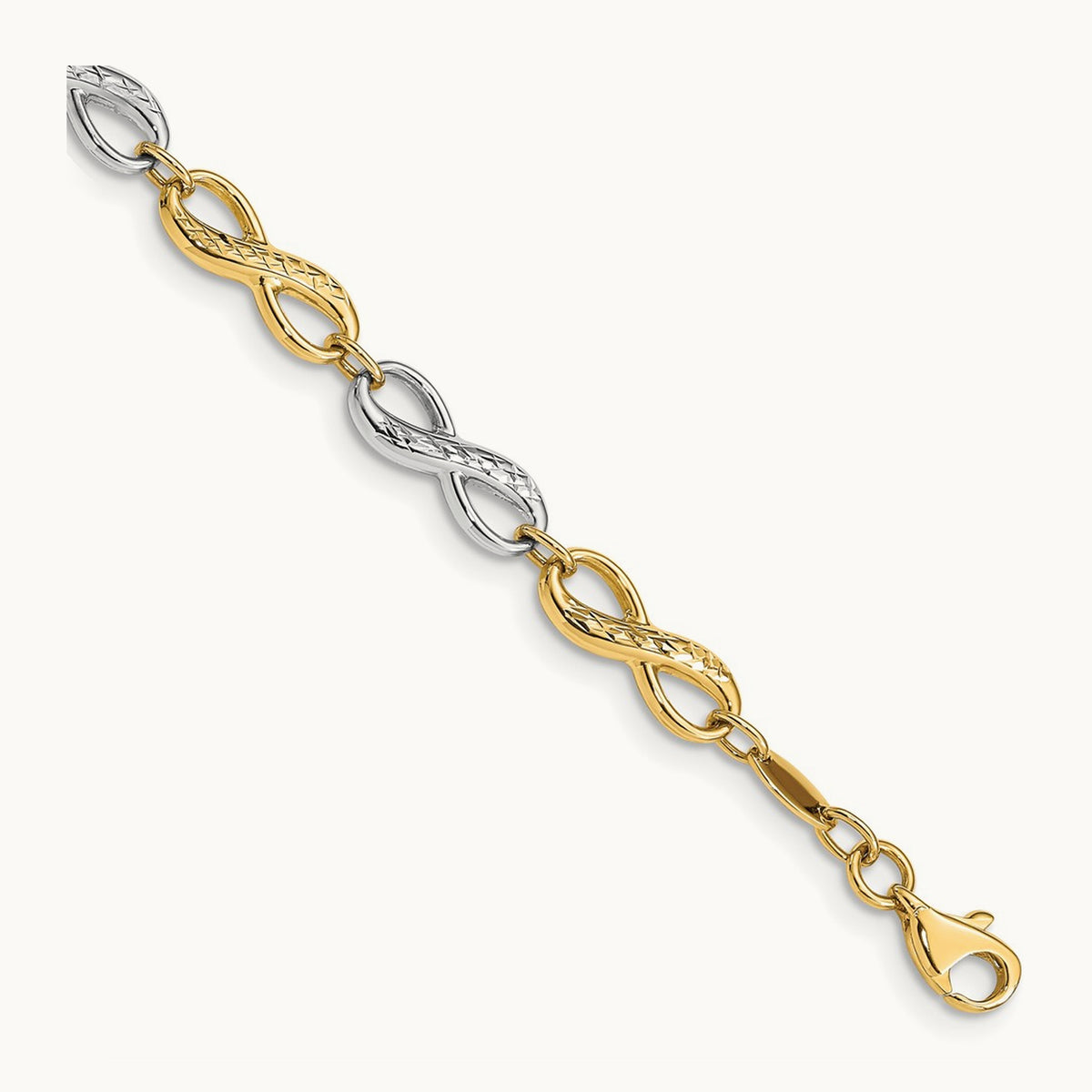 Infinity Symbol Bracelet, 14K Two-tone