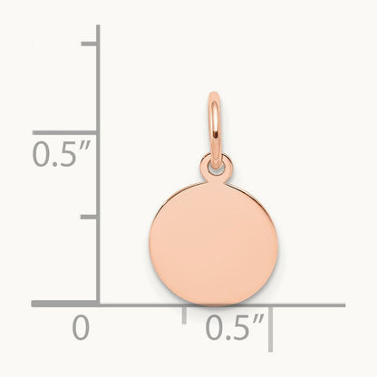 Plain .027 Gauge Circular Engraveable Disc Charm — 16mm