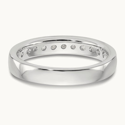 11-Stone Diamond Channel Band, 14K White Gold