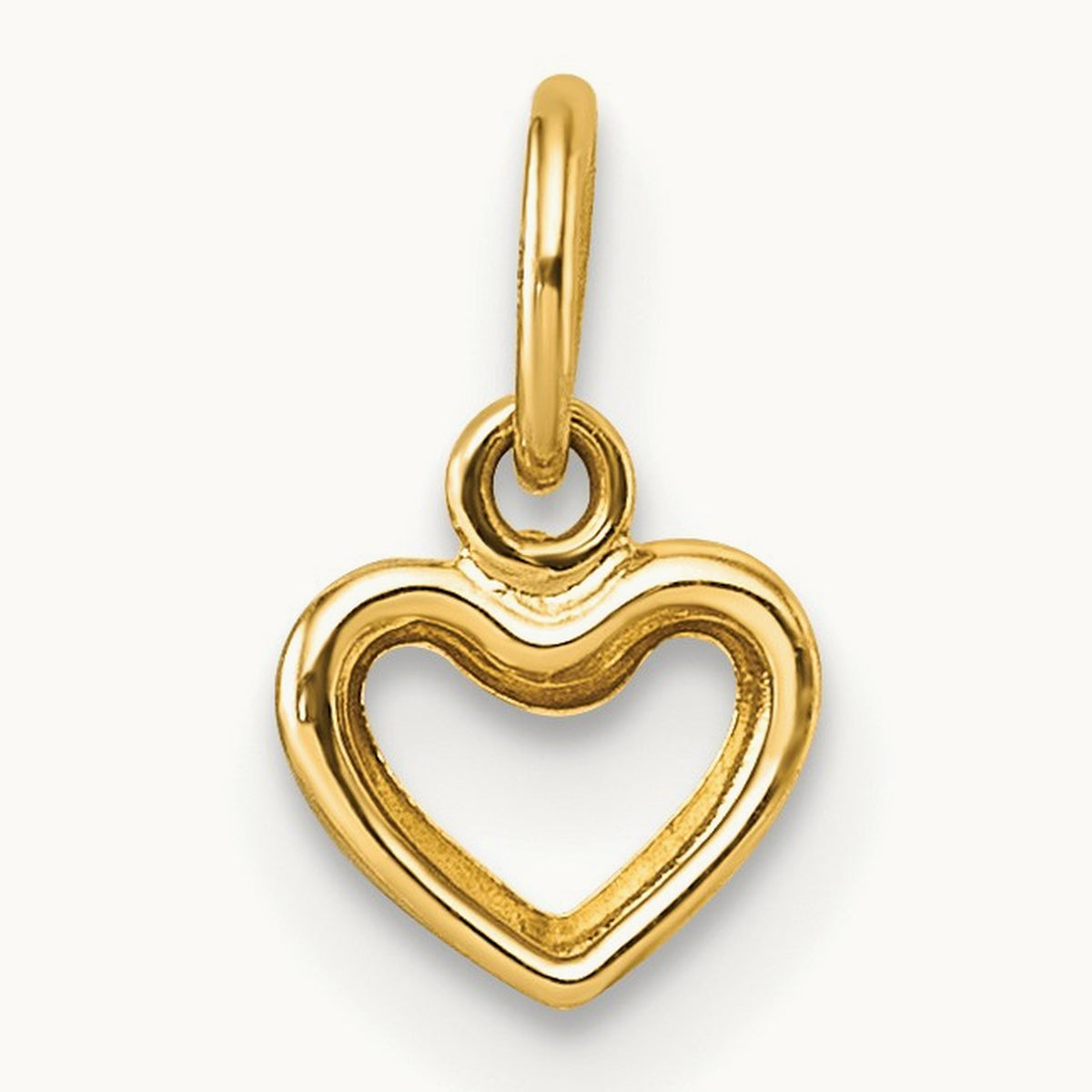 Polished Heart Pendant, 14K