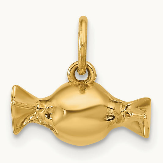 Fancy Taffy Charm, 14K Yellow Gold