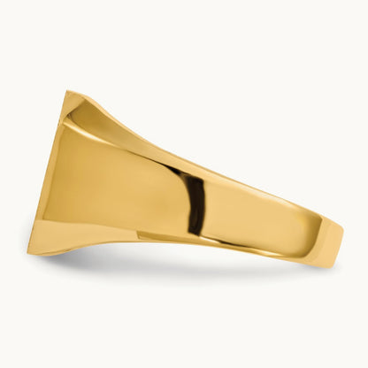 12.5x11. Open Back Signet Ring, 0mm, 14K