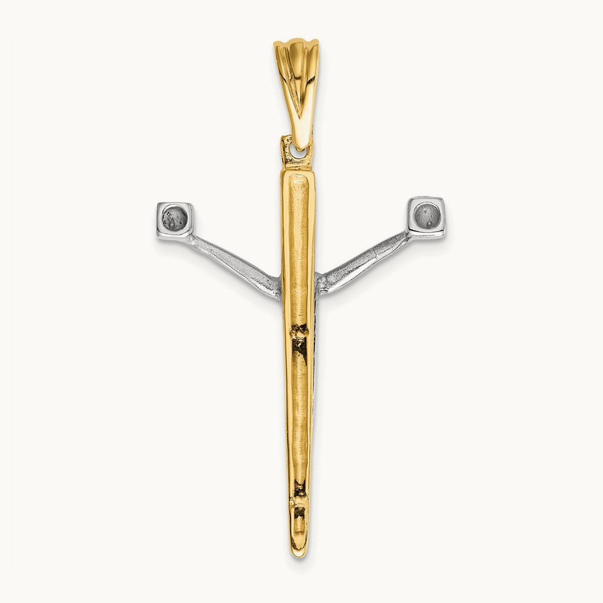 Crucifix Charm, 14K Two-tone