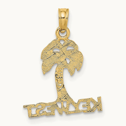 KEY WEST Palm Tree Charm, 14K