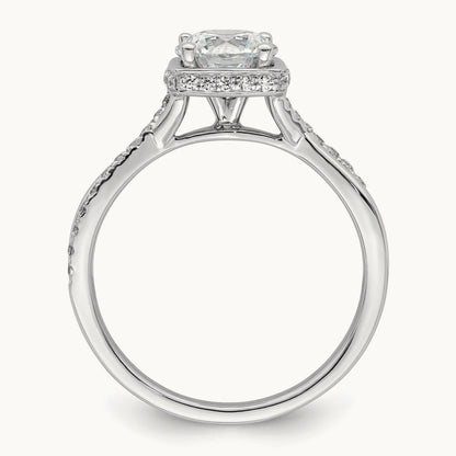 Halo Round Semi-Mount Engagement Ring, 0.25 ct tw