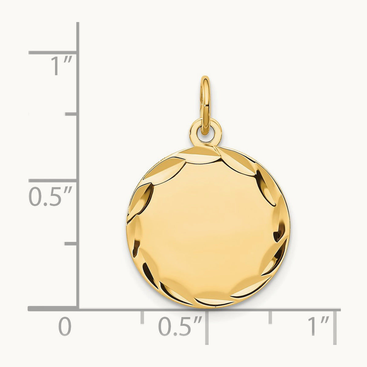 Etched .011 Gauge Engravable Round Disc Charm — 23mm