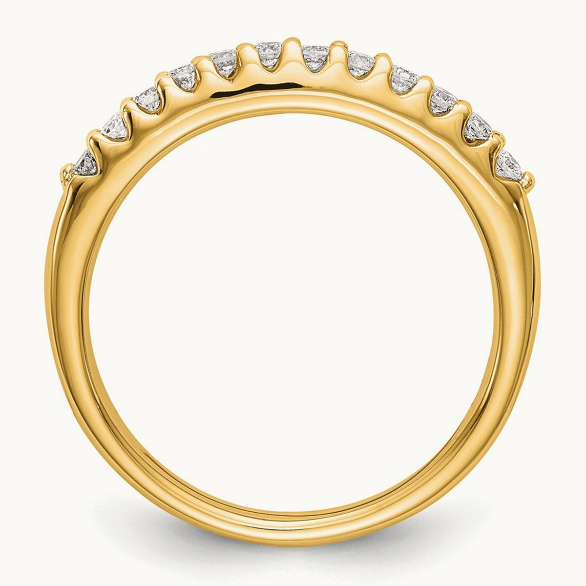 Wedding Band, 0.25 ct tw Lab-Grown Diamond — 14K Yellow Gold