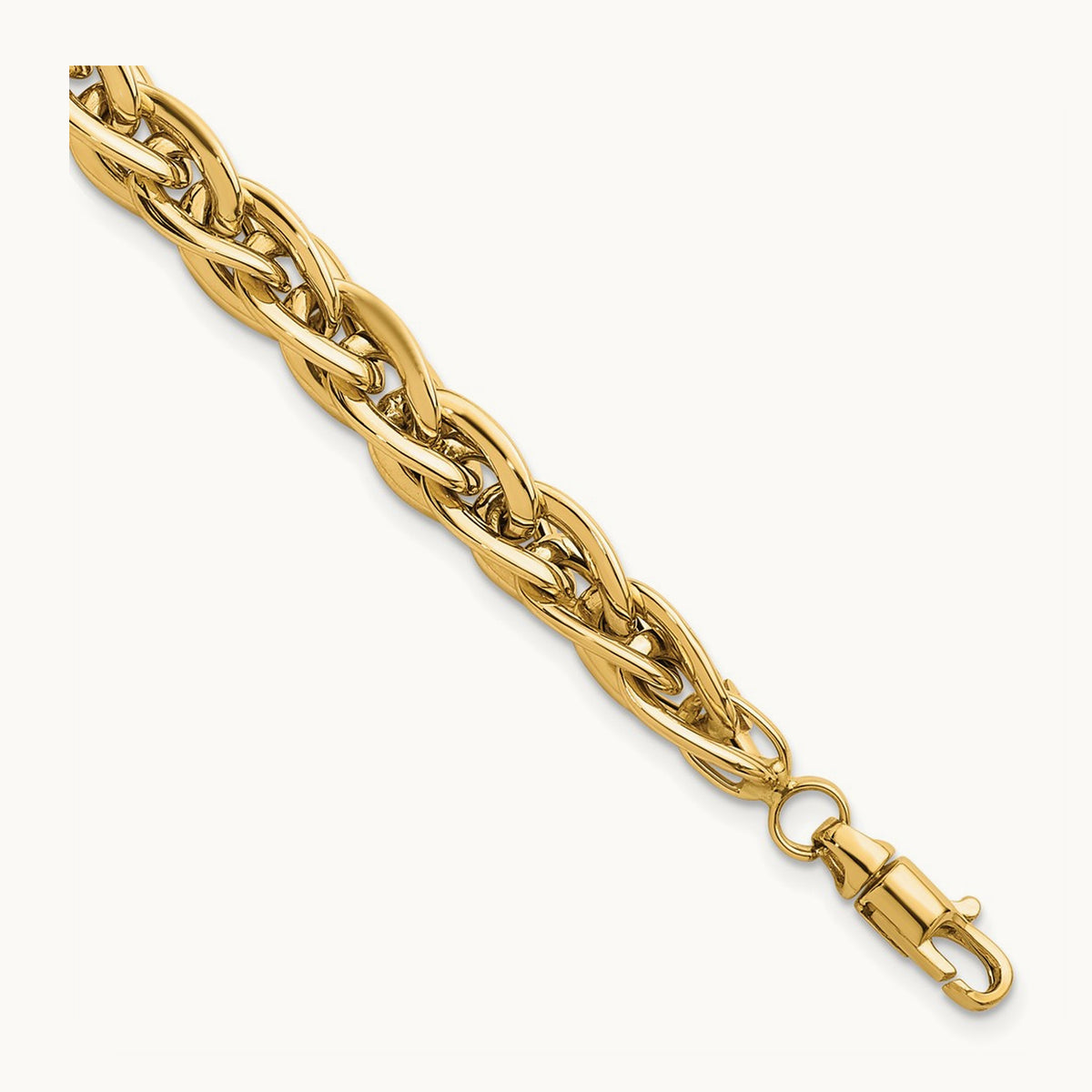 Polished 7.5in Fancy Link Bracelet, 14K