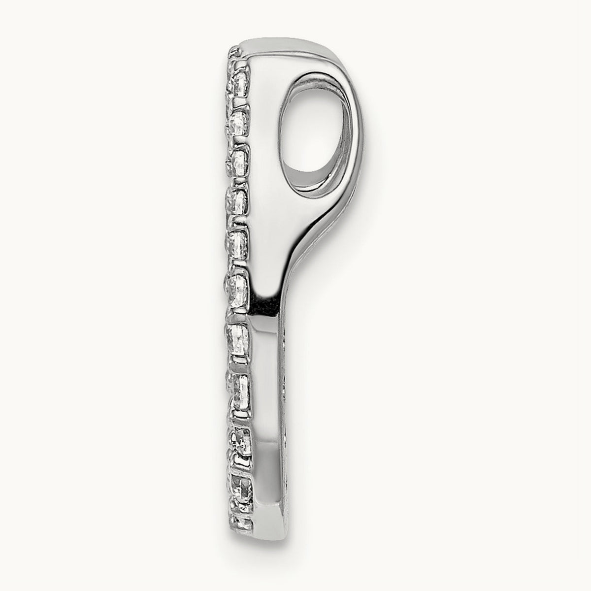 Diamond Horseshoe Chain Slide — 14K White Gold, 0.242 ct