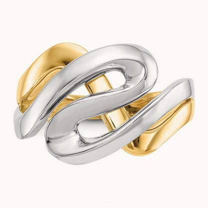 Swirl Ring, 14K Two-tone