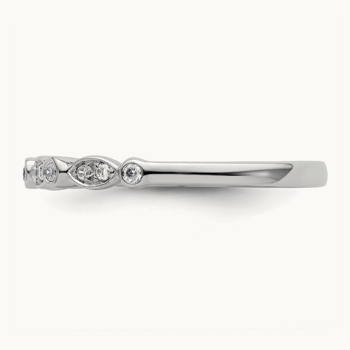 Diamond Wedding Band, 14K White Gold